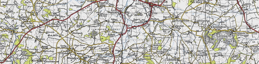 Old map of Peasmarsh in 1945