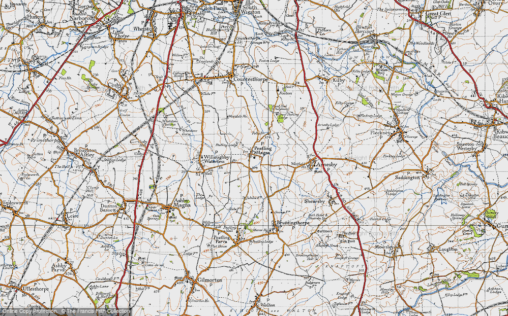 Old Map of Peatling Magna, 1946 in 1946