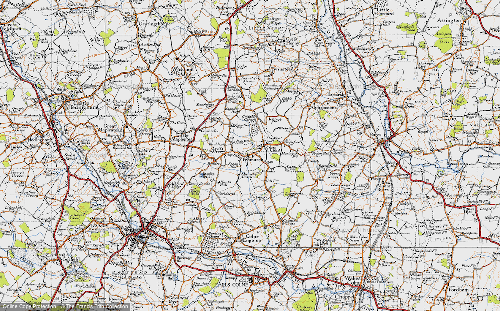 Old Map of Pebmarsh, 1945 in 1945