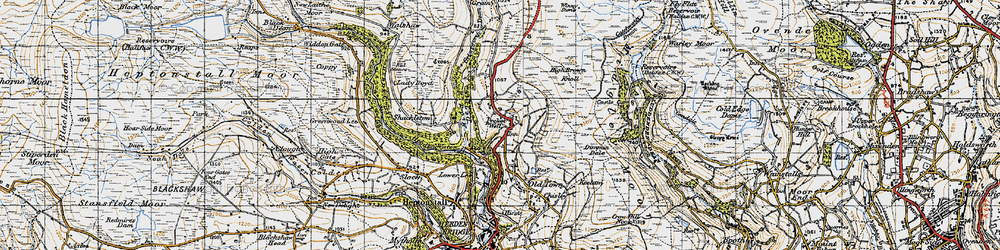 Old map of Winny Stone in 1947