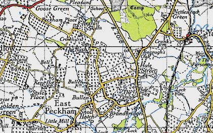Old map of Peckham Bush in 1946