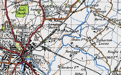 Old map of Peckingell in 1947