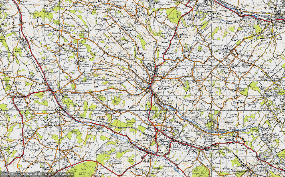 Old Map of Historic Map covering Bury, The in 1946