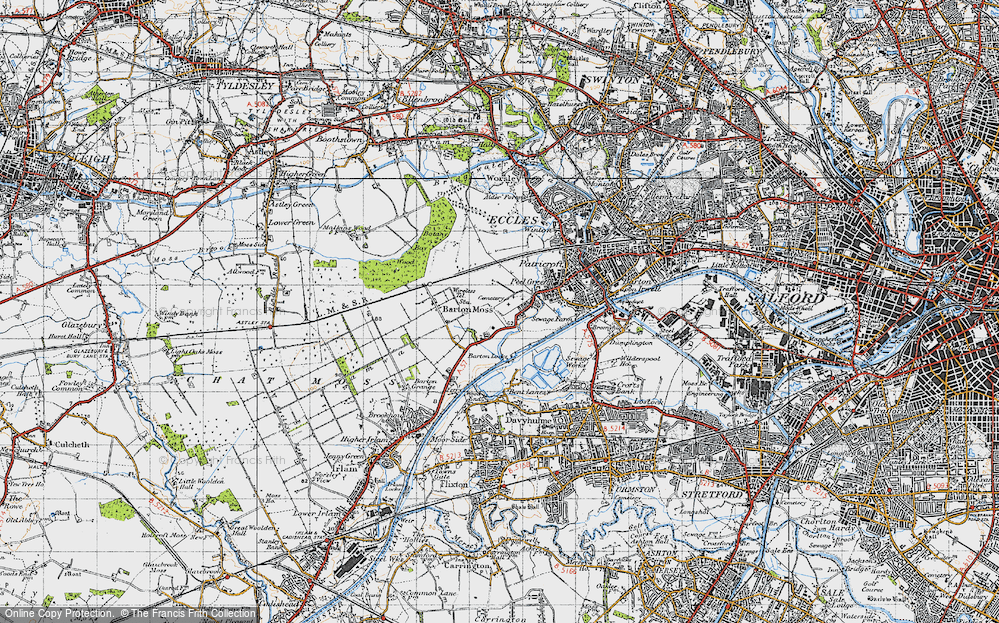 Old Map of Peel Green, 1947 in 1947