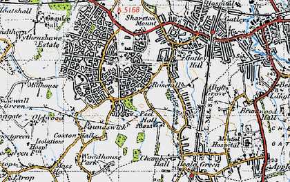 Old map of Peel Hall in 1947