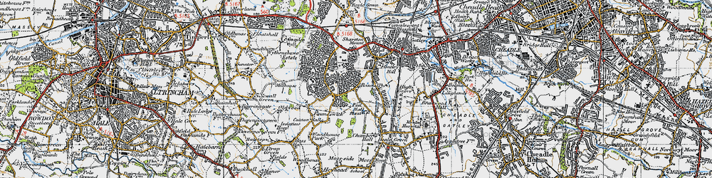 Old map of Peel Hall in 1947