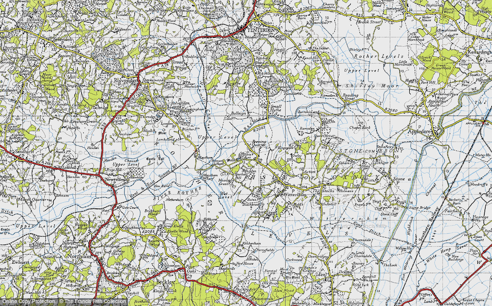 Old Map of Peening Quarter, 1940 in 1940