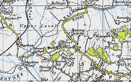 Old map of Peening Quarter in 1940