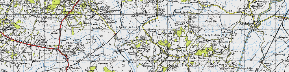Old map of Peening Quarter in 1940