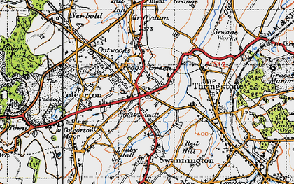 Old map of Peggs Green in 1946
