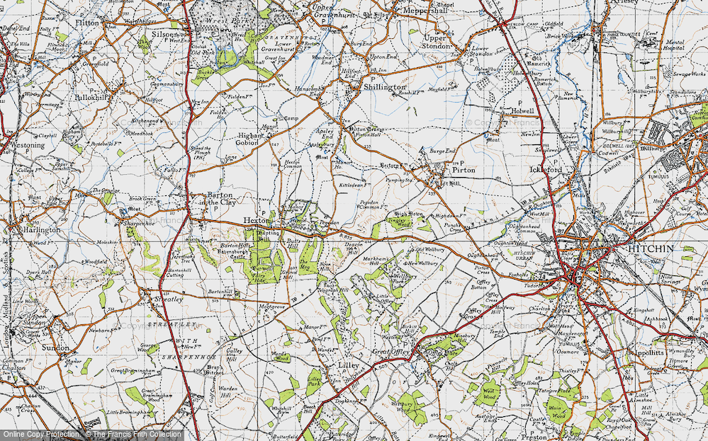 Old Map of Pegsdon, 1946 in 1946