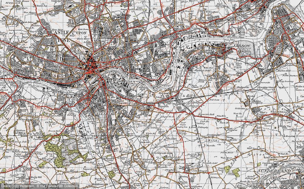 Old Map of Pelaw, 1947 in 1947