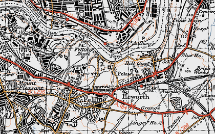 Old map of Pelaw in 1947