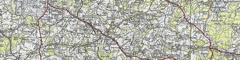 Old map of Pell Green in 1940