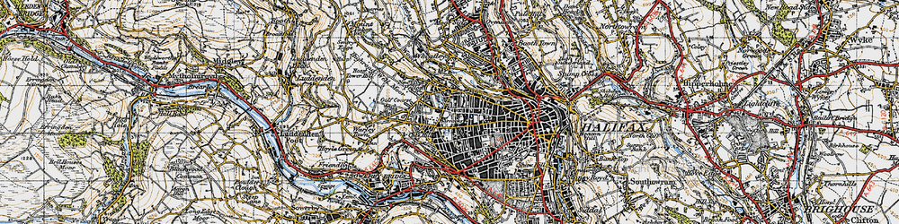 Old map of Pellon in 1947