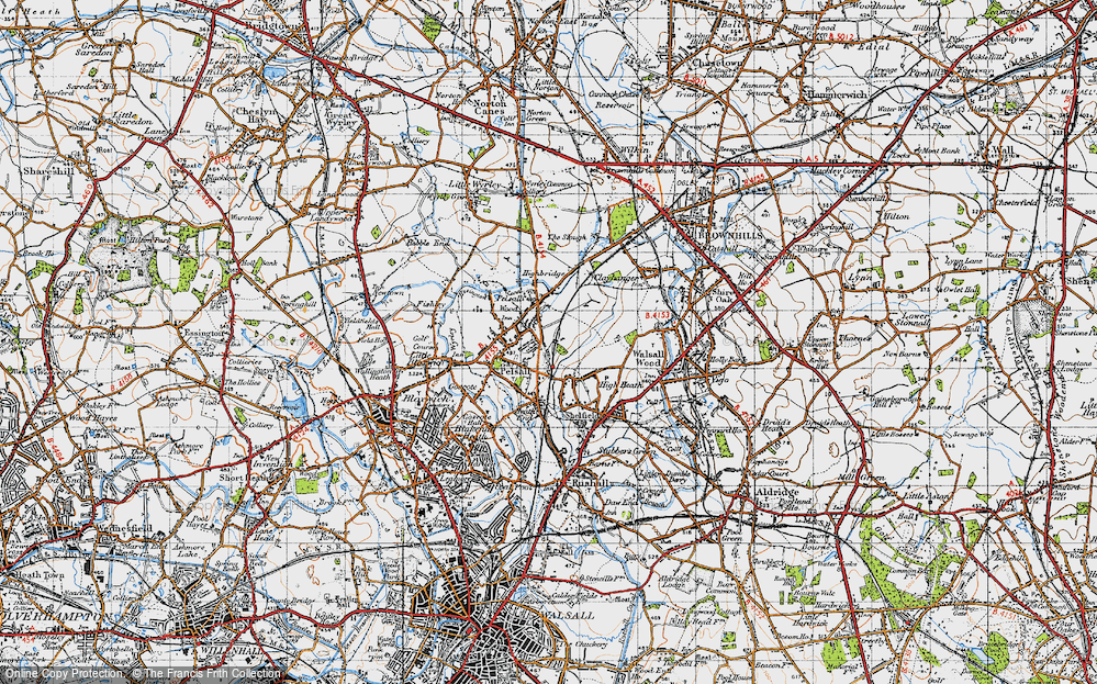 Old Map of Pelsall, 1946 in 1946