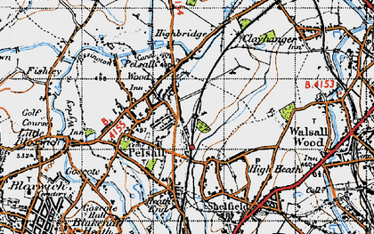 Old map of Pelsall in 1946