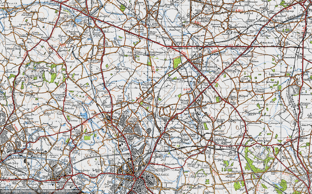 Historic Ordnance Survey Map of Pelsall, 1946