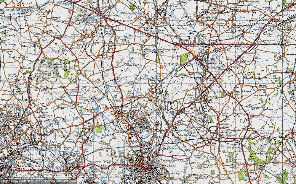 Old Map of Pelsall Wood, 1946 in 1946