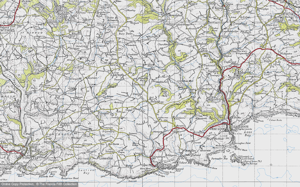 Old Map of Pelynt, 1946 in 1946