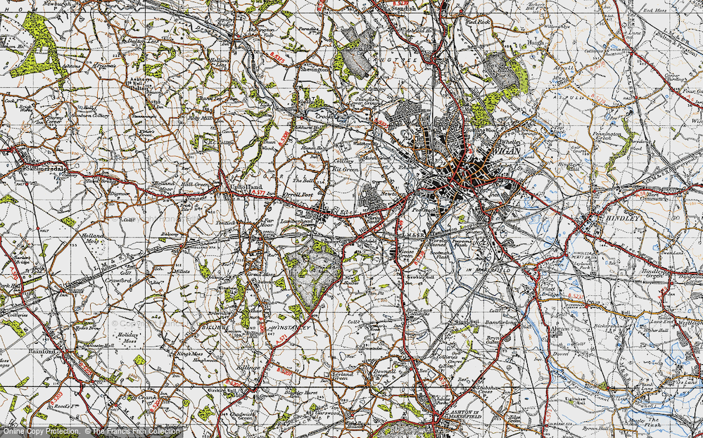 Old Map of Pemberton, 1947 in 1947