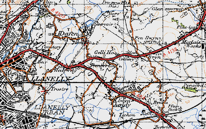 Old map of Pemberton in 1947