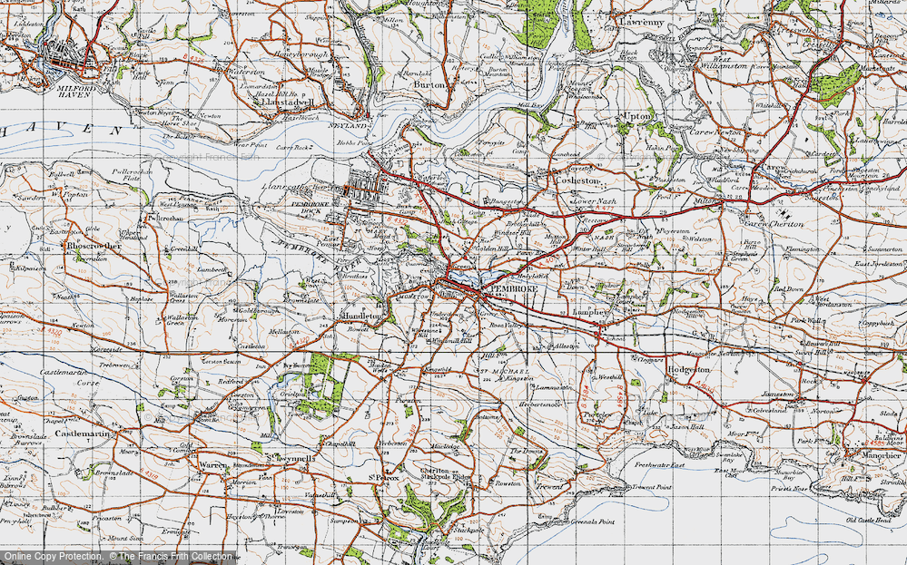 Old Map of Pembroke, 1946 in 1946