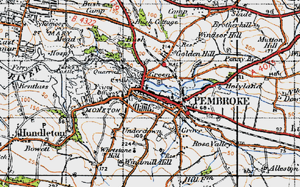 Old map of Pembroke in 1946