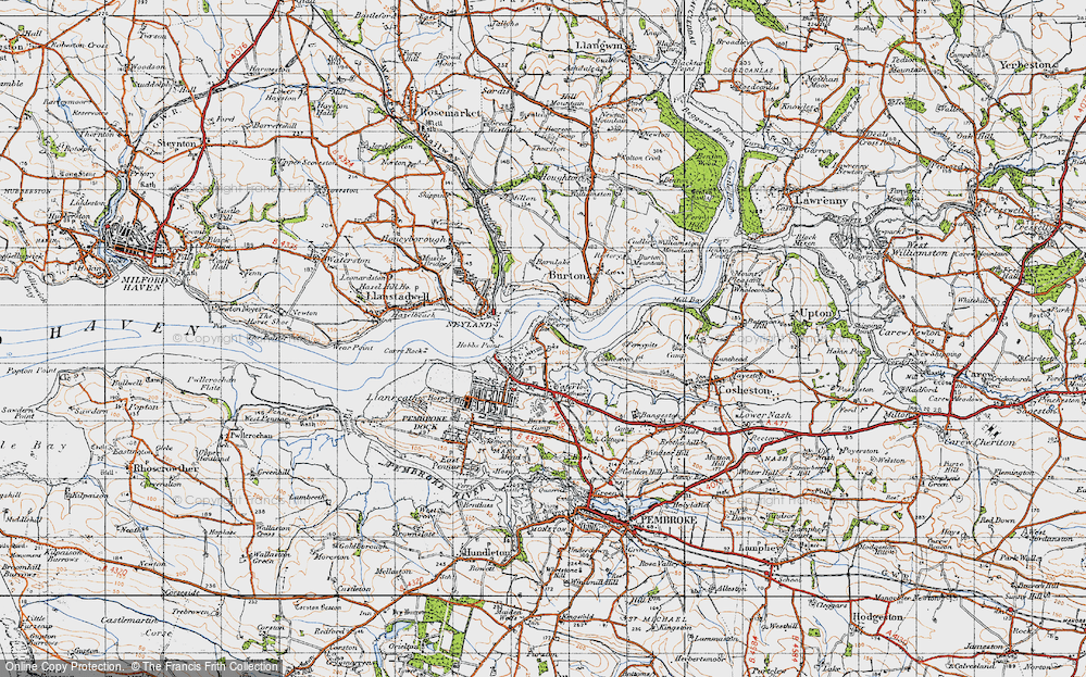 Old Map of Pembroke Ferry, 1946 in 1946