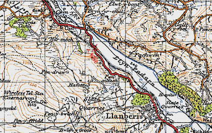 Old map of Pen-gilfach in 1947