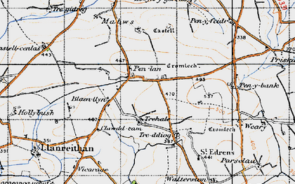 Old map of Pen y bank in 1946