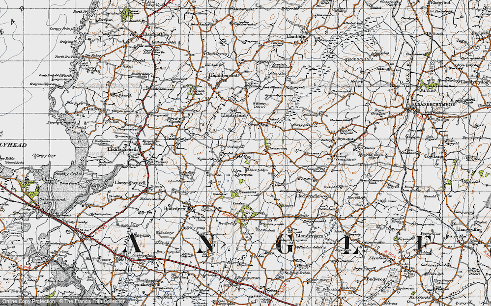 Old Map of Historic Map covering Chwaen-wen in 1947