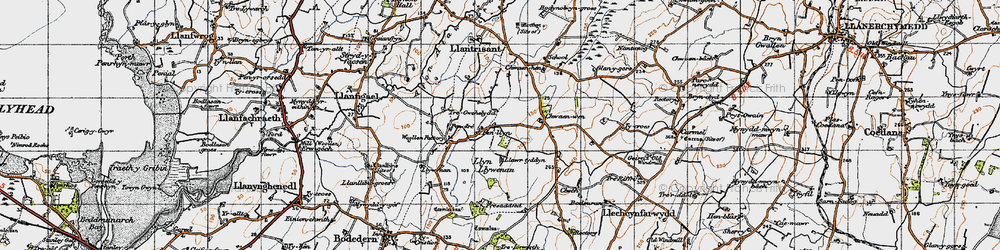 Old map of Chwaen-wen in 1947