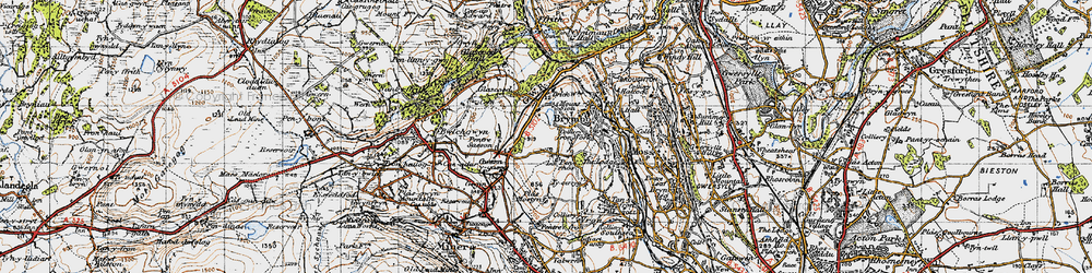 Old map of Pen-rhos in 1947