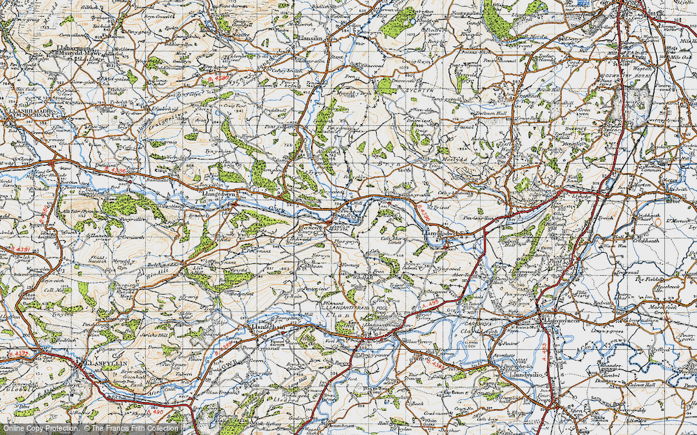 Old Map of Pen-y-bont Llanerch Emrys, 1947 in 1947