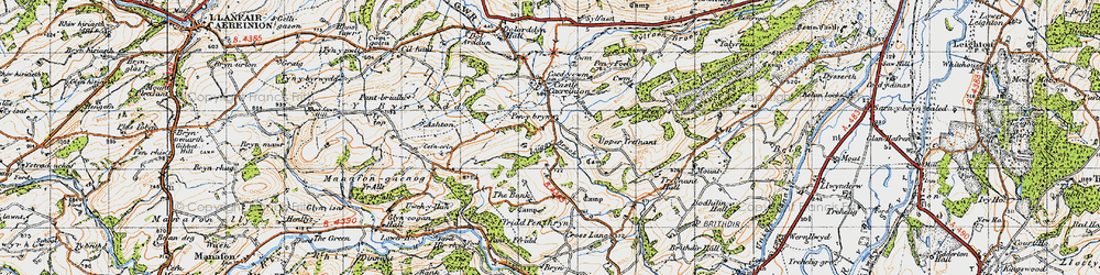 Old map of Ashton in 1947