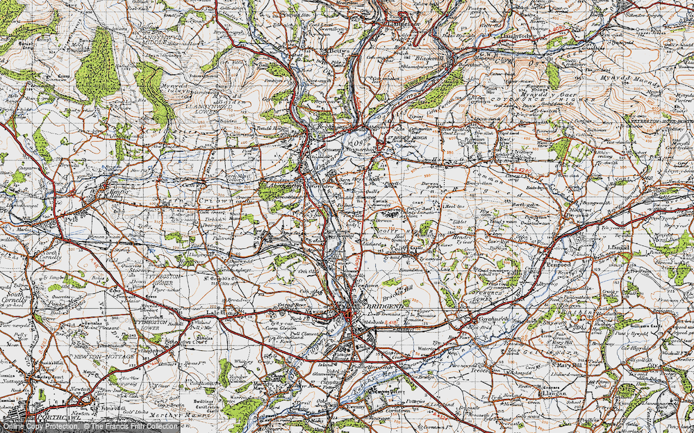 Old Map of Pen-y-cae, 1947 in 1947