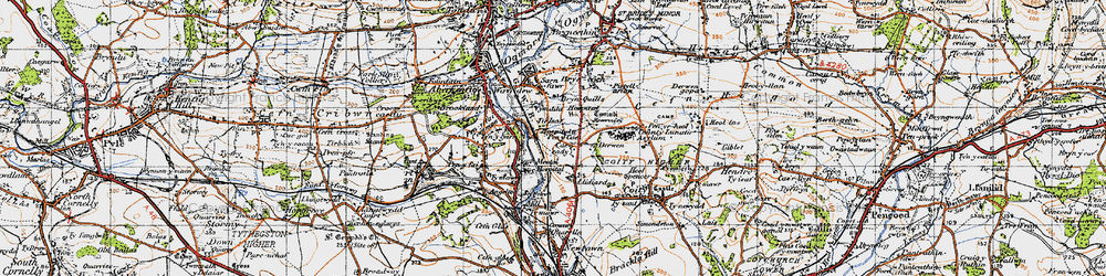 Old map of Pen-y-cae in 1947