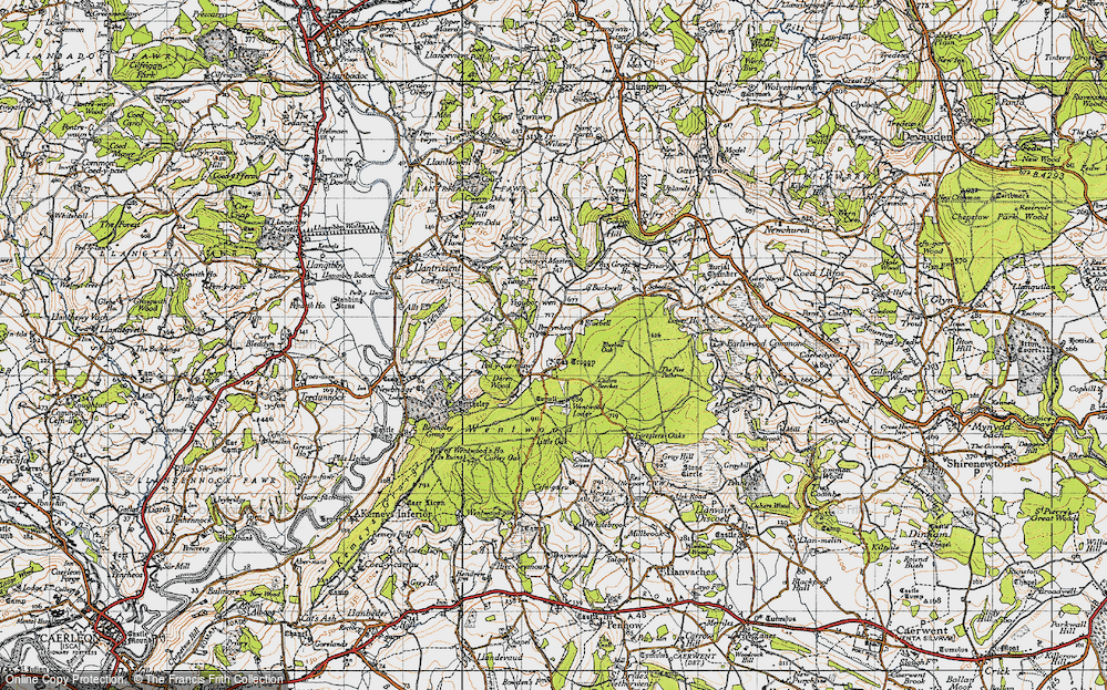 Old Map of Historic Map covering Buckwell in 1946