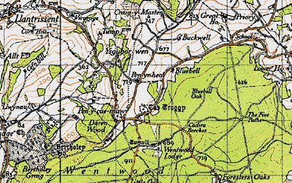 Old map of Buckwell in 1946