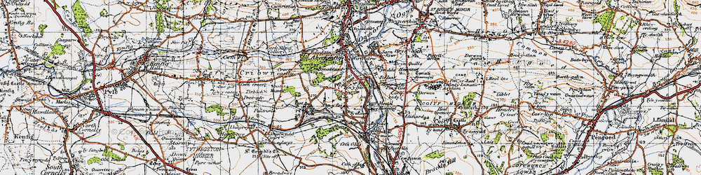 Old map of Pen-y-fai in 1947
