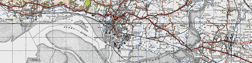 Old map of Pen-y-fan in 1947