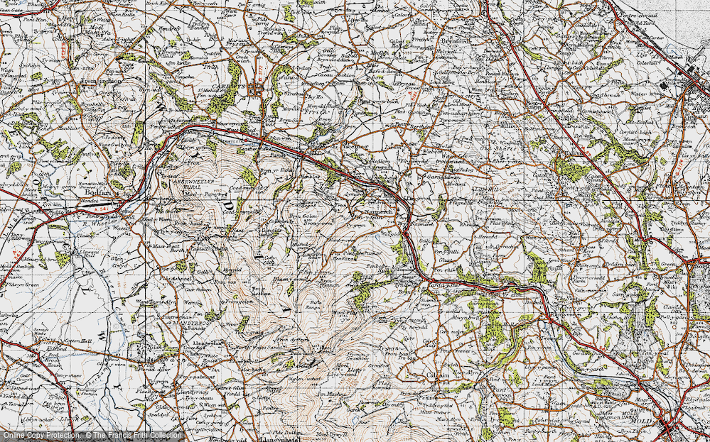 Old Map of Pen-y-felin, 1947 in 1947