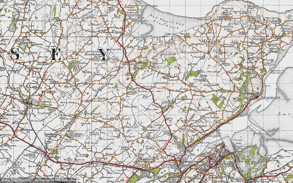 Old Map of Pen-y-garnedd, 1947 in 1947