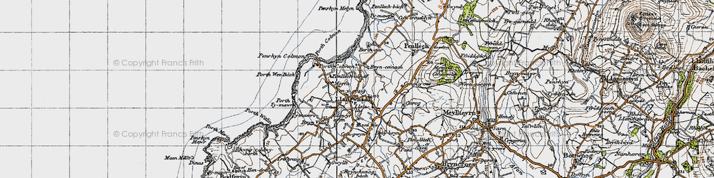 Old map of Berthaur in 1947