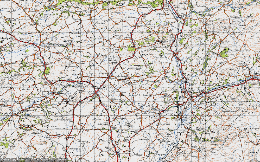 Old Map of Pen-y-groes, 1947 in 1947