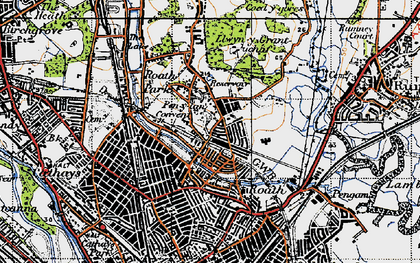 Old map of Pen-y-lan in 1947