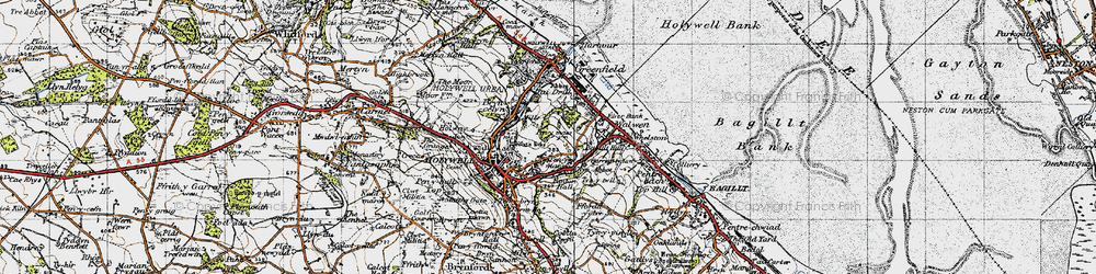 Old map of Pen-y-maes in 1947