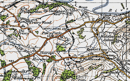Old map of Pen-y-Park in 1947