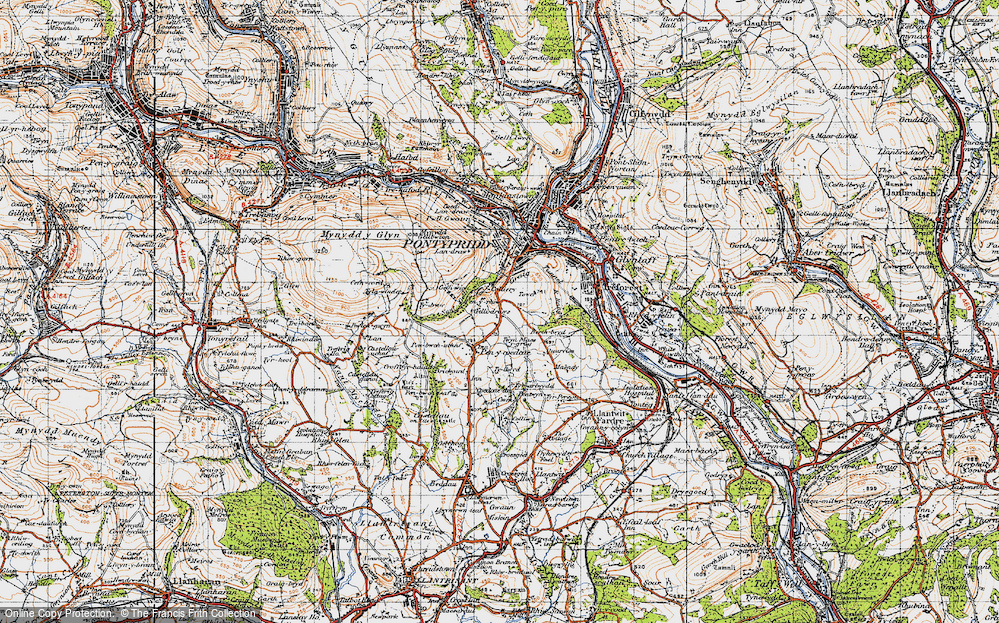 Old Map of Pen-y-rhiw, 1947 in 1947
